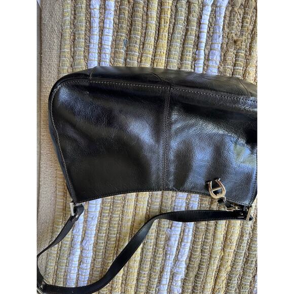 Vintage Y2K Etienne Aigner Black Patent Shoulder Bag - Picture 4 of 4